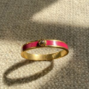 Henri Bendel Pink & Gold Clasp Bangle